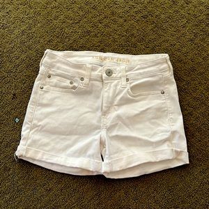 American eagle white jean shorts